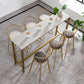 Glam Rectangle Bar Table Set 1/4/7 Pieces Faux Marble Fixed Counter Table Set Clearhalo 'Bar Furniture' 'furn' 'furn_home_bar_bar_sets' 'Furniture' 'Home Bars & Bar Sets' 'home_bar_bar_sets' 'Kitchen & Dining Furniture' 1200x1200_03a8d5d4-298b-4ec2-9623-43fcb6762f96