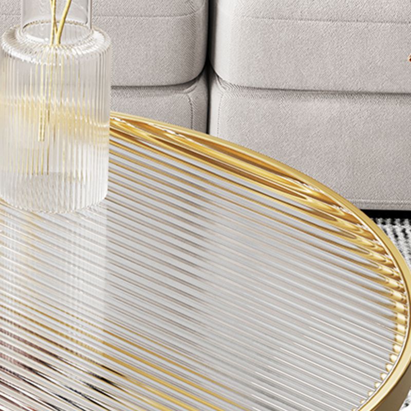 Modern Metal Frame Coffee Table Glass Top Coffee Or End Table with Shelf Clearhalo 'Coffee & Accent Tables' 'Coffee Tables' 'coffee_tables' 'furn' 'furn_coffee_tables' 'Furniture' 'Living Room Furniture' 1200x1200_03a9f096-76d8-44f2-9771-d454526fe706
