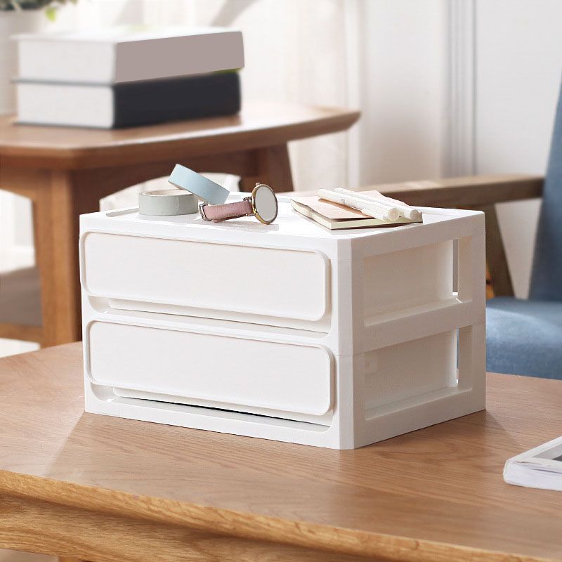 Gabinete de plástico de archivador moderno con cajones para el hogar u oficina