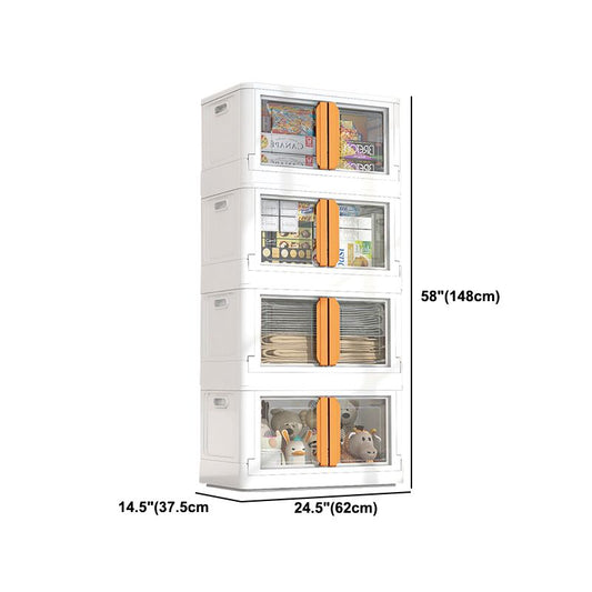 Contemporary Plastic Storage Cabinet Hinged Wardrobe Cabinet