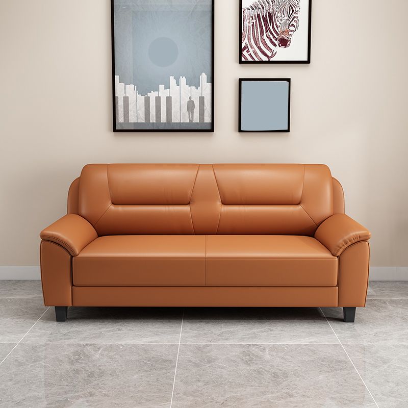 31.50" H Faux Leather Pillow Top Arm Sofa with Cushions for Living Room Clearhalo 'furn' 'furn_sofas' 'Furniture' 'furniture_sofas' 'kitchen' 'kitchen_sofas' 'Living Room Furniture' 'Sofa' 'sofas' 1200x1200_03ad68ec-e454-43b0-8f33-de2fb971aafb