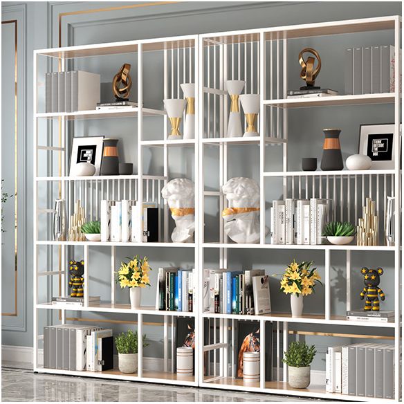 Manufactured Wood Shelf Etagere Bookshelf Modern Iron Frame Bookshelf for Office Clearhalo 'Bookcases' 'furn' 'furn_bookcases' 'Furniture' 'furniture_bookcases' 'kitchen' 'kitchen_bookcases' 'Living Room Furniture' 'Office Furniture' 1200x1200_03adabf3-c028-45de-b328-1201aebef9a0