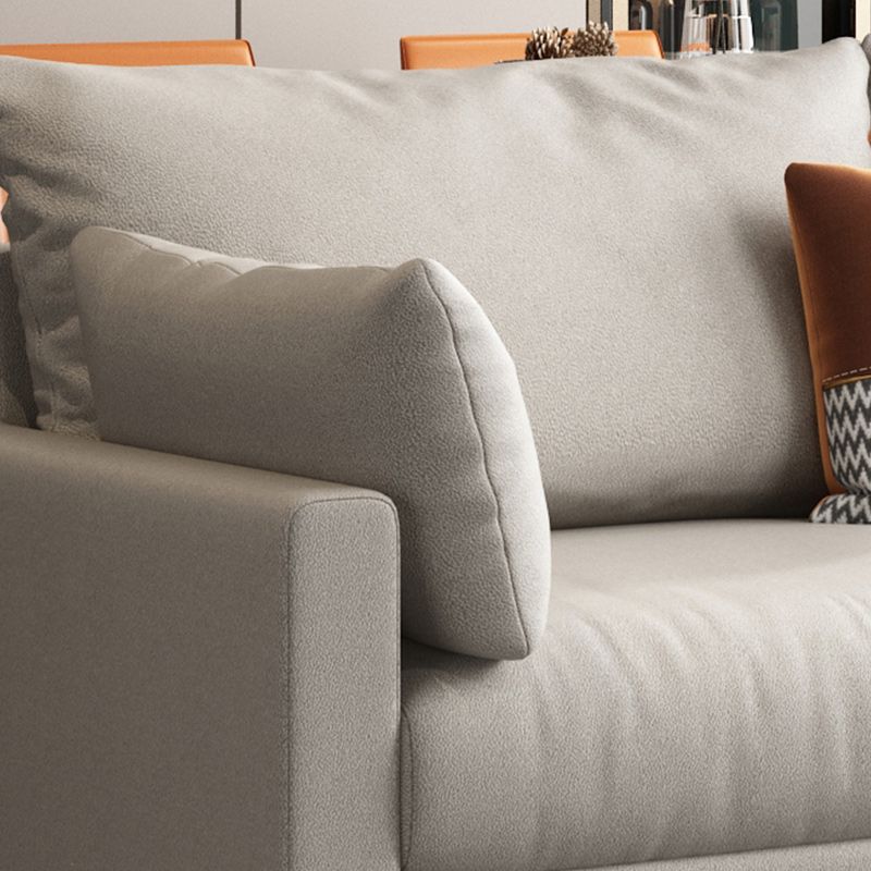 Sofá de brazo cuadrado contemporáneo resistente a las manchas de cuero sintética