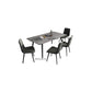 Modern Standard Height Furniture 5/7 Pcs Stone Rectangle Table with Upholstered Chair Clearhalo 'Dining Room Sets' 'Dining Tables & Seating' 'dining_room_set' 'furn' 'furn_dining_room_set' 'Furniture' 'Kitchen & Dining Furniture' 1200x1200_03af2ccc-63c6-460c-bc8f-21602a85e00a
