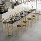 Contemporary Stone Top Bar Counter Rectangle Bar Counter with Trestle Base Clearhalo 'Bar Furniture' 'Bar Tables' 'bar_tables' 'furn' 'furn_bar_tables' 'Furniture' 'furniture_bar_tables' 'Kitchen & Dining Furniture' 1200x1200_03b05ece-650d-4da8-9b74-6a48e40576e7