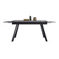 Rectangle Industrial Dining Table Extendable Sintered Stone Table with 4 Black Legs Clearhalo ' dining_table' 'Dining Tables & Seating' 'Dining Tables' 'furn' 'furn_dining_table' 'Furniture' 'furniture_dining_table' 'Kitchen & Dining Furniture' 'kitchen&dining_furn' 'kitchen' 'kitchen_dining_table' 1200x1200_03b151da-b918-4dcc-92b9-6636dd8163d4