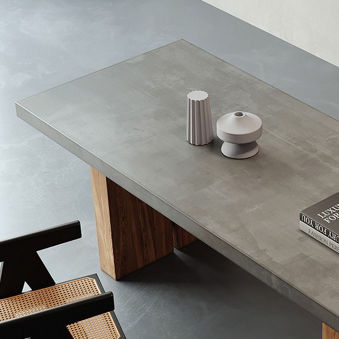 Moderne 1/5-delige eettafelset, rechthoekige grenenhouten eettafel voor de woonkamer