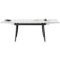 Modern Style White Dining Table Rectangle Sintered Stone Drop-Leaf Dining Table with 4 Legs Clearhalo ' dining_table' 'Dining Tables & Seating' 'Dining Tables' 'furn' 'furn_dining_table' 'Furniture' 'furniture_dining_table' 'Kitchen & Dining Furniture' 'kitchen&dining_furn' 'kitchen' 'kitchen_dining_table' 1200x1200_03b208fd-1c7a-473b-a88f-8c31bab04291