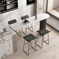 Modern Stone Top Cocktail Bar Table 42-inch Height Metal Base Bar Height Table Clearhalo 'Bar Furniture' 'Bar Tables' 'bar_tables' 'furn' 'furn_bar_tables' 'Furniture' 'furniture_bar_tables' 'Kitchen & Dining Furniture' 1200x1200_03b5d68e-c774-441c-a4bb-5da521c2e67e