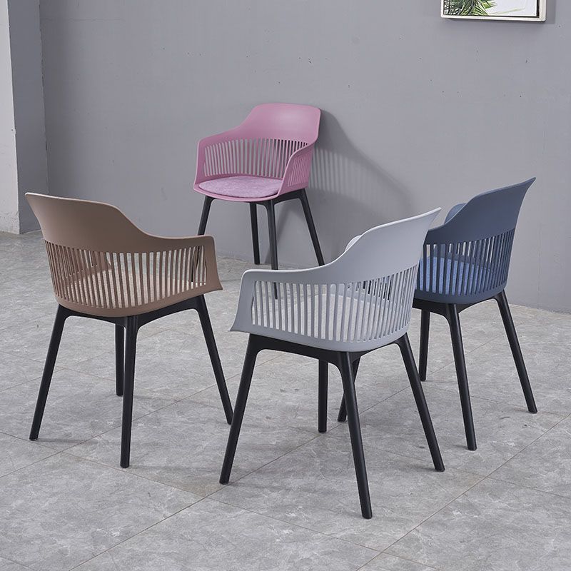 Contemporary Style Dining Chairs Plastic Arm Side Chair for Kitchen Clearhalo ' kitchen&dining_furn' 'Dining Chairs' 'Dining Tables & Seating' 'dining_chair' 'furn' 'furn_dining_chair' 'Furniture' 'furniture_dining_chair' 'Kitchen & Dining Furniture' 'kitchen' 1200x1200_03b6ba5f-157b-475d-8d08-a6ed566f3405