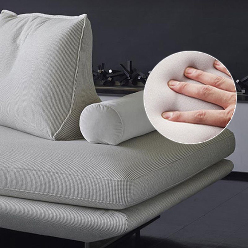 Eigentijdse gestoffeerde fauteuil zonder armleuning van echt leer