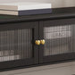 Contemporary Media Console Wood Enclosed Storage TV Console with Doors Clearhalo 'furn' 'furn_tv_stands_entertainment_centers' 'Furniture' 'Living Room Furniture' 'TV Stands & Entertainment Centers' 'TV Stands & Media Storage Furniture' 'tv_stands_entertainment_centers' 1200x1200_03b7e869-b299-4669-aa19-aa49fee86cbd