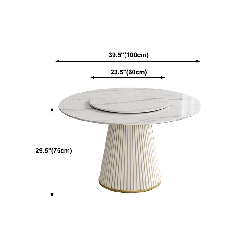 Modern Style Dining Table Round White Sintered Stone Dining Table for Home Use Clearhalo ' dining_table' 'Dining Tables & Seating' 'Dining Tables' 'furn' 'furn_dining_table' 'Furniture' 'furniture_dining_table' 'Kitchen & Dining Furniture' 'kitchen&dining_furn' 'kitchen' 'kitchen_dining_table' 1200x1200_03b80377-a313-4c87-9fd8-4bb13e6100d3