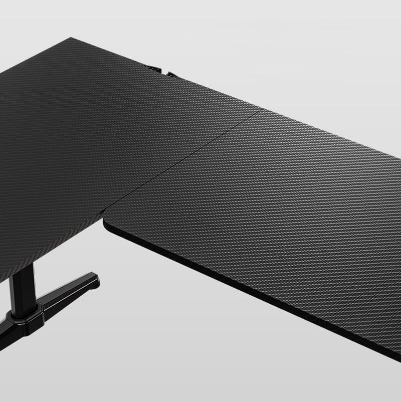 Home Industrial Lépre de jeux en forme de L Bureau d'écriture en bois avec des jambes en métal