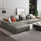 Loose Back Faux Ledersofa mit Chaise Square Arm Sofa - 70,87 "D.