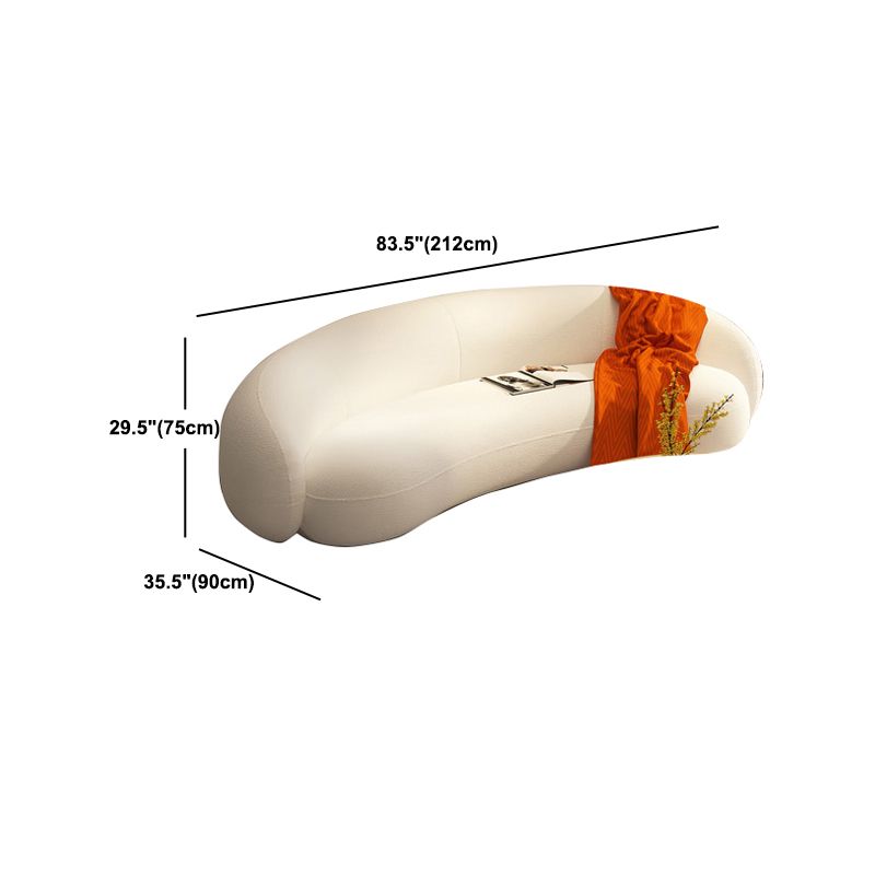 Divano curvo al braccio ad incasso di divano a forma di luna contemporanea per l'appartamento
