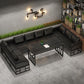 Industrial Dining Room Table Black Sintered Stone Table with Black Trestle Base Clearhalo ' dining_table' 'Dining Tables & Seating' 'Dining Tables' 'furn' 'furn_dining_table' 'Furniture' 'furniture_dining_table' 'Kitchen & Dining Furniture' 'kitchen&dining_furn' 'kitchen' 'kitchen_dining_table' 1200x1200_03bc464f-94af-4071-8be9-de6ee8ac2aca