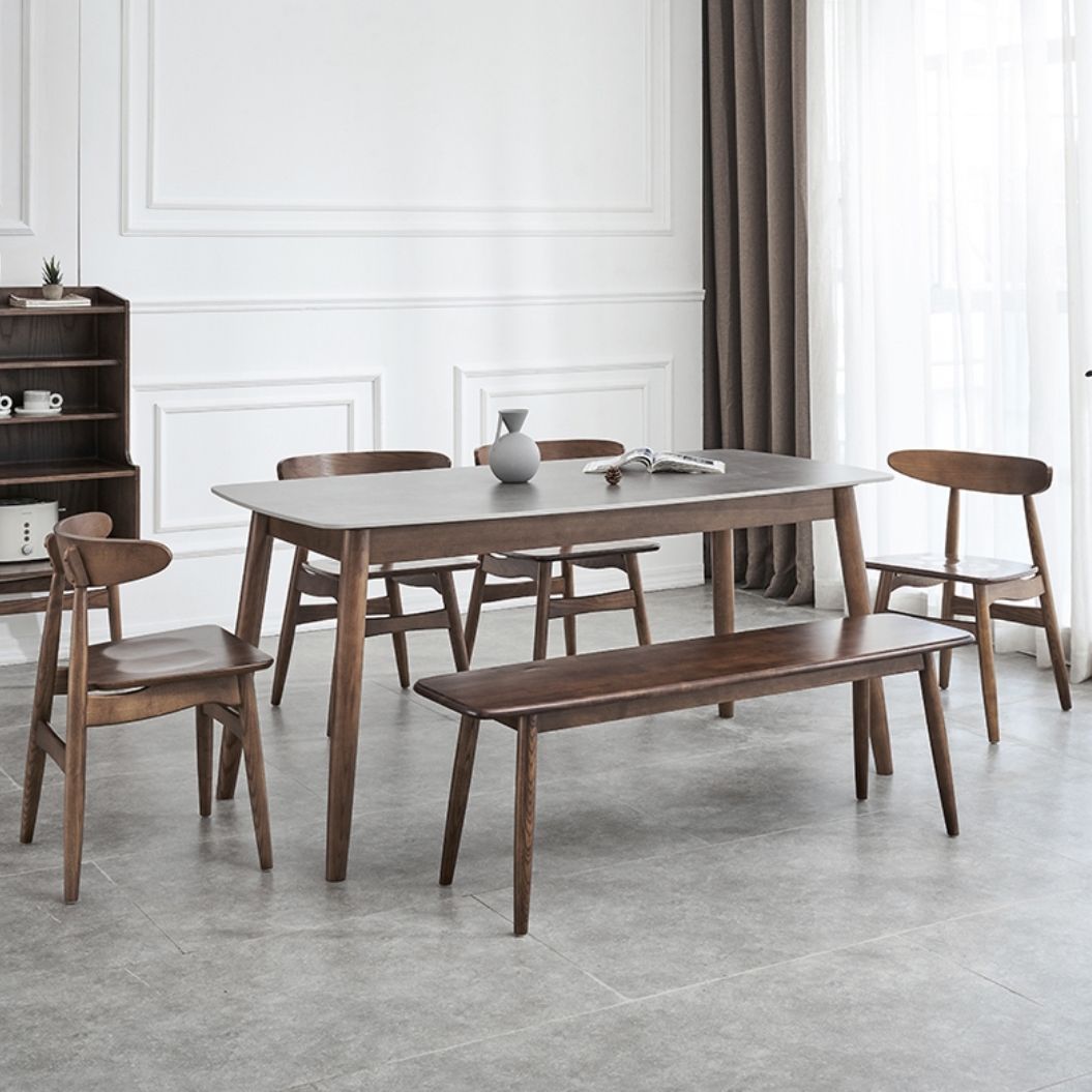 Solid Wood Mid-Century Modern Table Rectangle Sintered Stone Table for Dining Room Clearhalo ' dining_table' 'Dining Tables & Seating' 'Dining Tables' 'furn' 'furn_dining_table' 'Furniture' 'furniture_dining_table' 'Kitchen & Dining Furniture' 'kitchen&dining_furn' 'kitchen' 'kitchen_dining_table' 1200x1200_03bdedd5-2597-4776-85c9-458397d41fec
