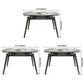 Modern Style Sintered Stone Dining Table Gray Round Drop-Leaf Table with 4 Legs Clearhalo ' dining_table' 'Dining Tables & Seating' 'Dining Tables' 'Furniture' 'furniture_dining_table' 'Kitchen & Dining Furniture' 'kitchen&dining_furn' 'kitchen' 'kitchen_dining_table' 1200x1200_03bee643-eb33-42c4-b551-d828efacf541