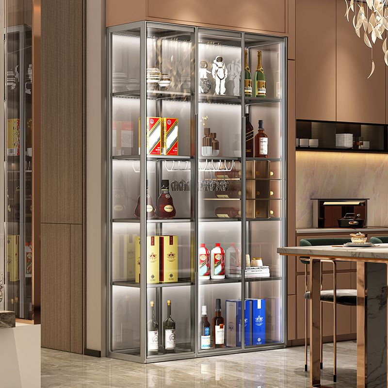 Armadio in metallo in metallo contemporaneo porte in vetro armadio per sala da pranzo
