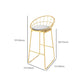 Glam Style Counter Stool Upholstered Round Bar Stool with Gold Frame Clearhalo 'Bar Furniture' 'Bar Stools' 'bar_stools' 'furn' 'furn_bar_stools' 'Furniture' 'Kitchen & Dining Furniture' 1200x1200_03bfa828-c8a3-4ddb-96a8-461b93f9f797
