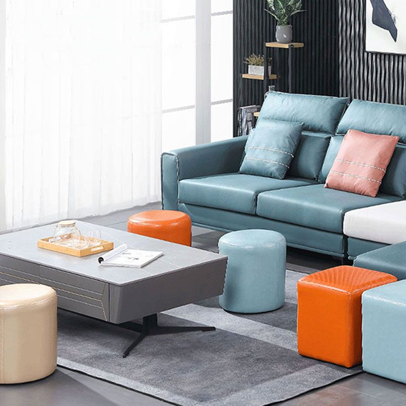 Orange Modern Pouf Water Resistant Solid Color Round Pouf for Drawing Room Clearhalo 'furn' 'furn_ottomans_poufs' 'Furniture' 'Living Room Furniture' 'Ottomans & Poufs' 'ottomans_poufs' 1200x1200_03bfbcc0-561c-4247-9791-1a568d812e29