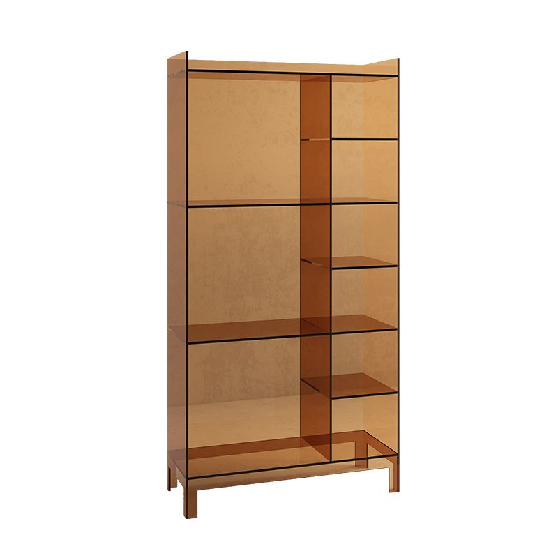 Scandinavian Acrylic Standard Bookshelf Closed Back Bookshelf,23.6"L x 9.84"W x 47.2"H Clearhalo 'Bookcases' 'furn' 'furn_bookcases' 'Furniture' 'furniture_bookcases' 'kitchen' 'kitchen_bookcases' 'Living Room Furniture' 'Office Furniture' 1200x1200_03c1fea6-e125-4eb5-989d-d1a44d8ce873