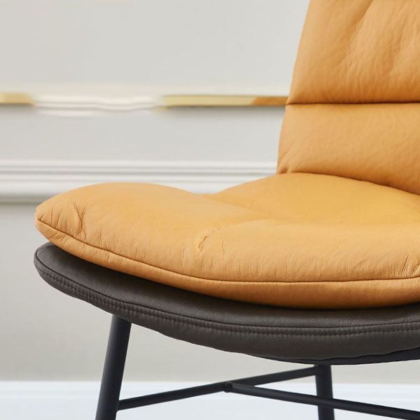 Contemporary Dining Chair Armless Chairs with Metal Legs for Kitchen Clearhalo 'Dining Chairs' 'Dining Tables & Seating' 'dining_chair' 'furn' 'furn_dining_chair' 'Furniture' 'furniture_dining_chair' 'Kitchen & Dining Furniture' 1200x1200_03c39eb1-1dd8-4754-94fd-1c28b5045d52