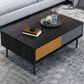 Modern 4 Legs Cocktail Table with 4 Drawers Glass & Wood 2 Nesting Coffee Table Set Clearhalo 'Coffee & Accent Tables' 'Coffee Tables' 'coffee_tables' 'furn' 'furn_coffee_tables' 'Furniture' 'Living Room Furniture' 1200x1200_03c406f6-9f11-4535-8550-2a03498bed1d