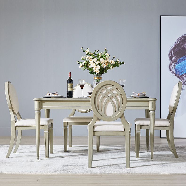Modern Farmhouse Dining Table Set with 4 Legs Base Dining Room Furniture for Home Use Clearhalo 'Dining Room Sets' 'Dining Tables & Seating' 'dining_room_set' 'furn' 'furn_dining_room_set' 'Furniture' 'furniture_dining_room_set' 'Kitchen & Dining Furniture' 'kitchen&dining_furn' 'kitchen' 1200x1200_03c411c3-1c05-4456-b60f-44ab2b4e7569