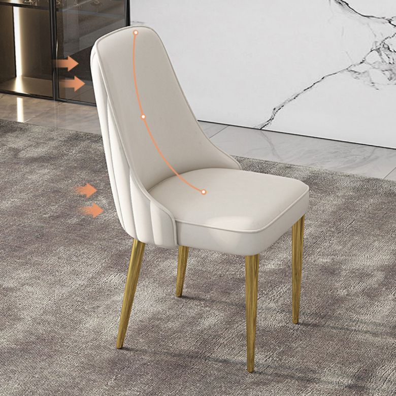 Glam Style Side Chair PU Leather Dining Chair for Living Room Clearhalo 'Dining Chairs' 'Dining Tables & Seating' 'dining_chair' 'furn' 'furn_dining_chair' 'Furniture' 'Kitchen & Dining Furniture' 1200x1200_03c4a294-cb29-42f6-87e2-8ea9bfe10505