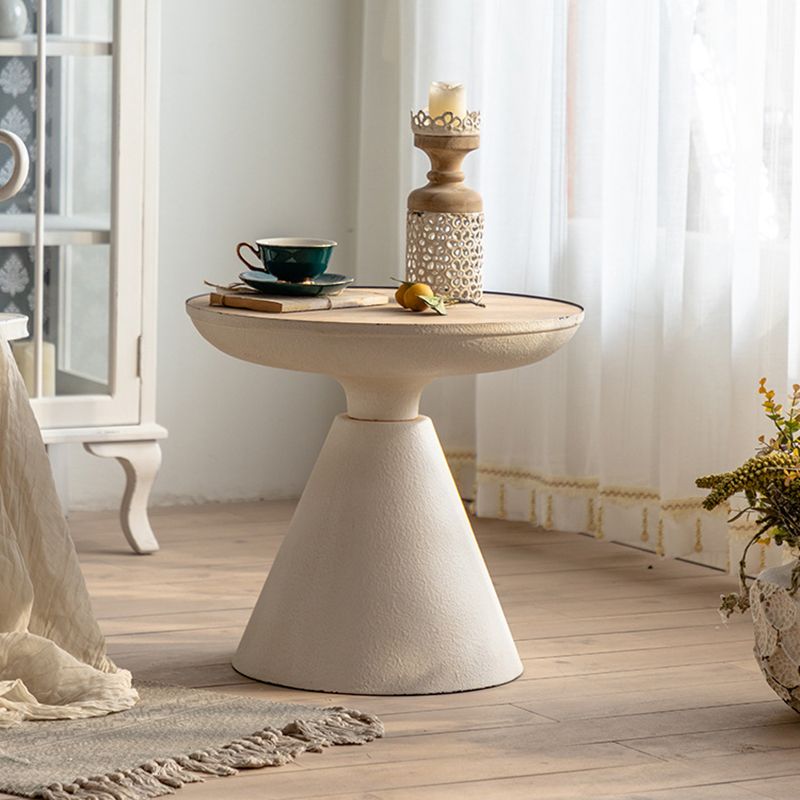 20" Wide French Country Side Table Metal Round Accent Side Table