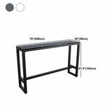 Marble Indoor Counter-height Pub Table Rectangle Footrest Bar Dining Table Clearhalo 'Bar Furniture' 'Bar Tables' 'bar_tables' 'furn' 'furn_bar_tables' 'Furniture' 'furniture_bar_tables' 'Kitchen & Dining Furniture' 1200x1200_03c72409-ff09-4bae-9565-c0788bbdcf7e
