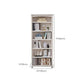 White Wooden Bookshelf Standard Shelves Included Closed Back Bookcase