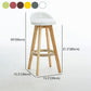 Contemporary Style Low Back Bar-stool Wooden Bar Stool for Restaurant Clearhalo 'Bar Furniture' 'Bar Stools' 'bar_stools' 'furn' 'furn_bar_stools' 'Furniture' 'furniture_bar_stools' 'Kitchen & Dining Furniture' 1200x1200_03c7f443-a791-4560-bc67-4be852dd923c