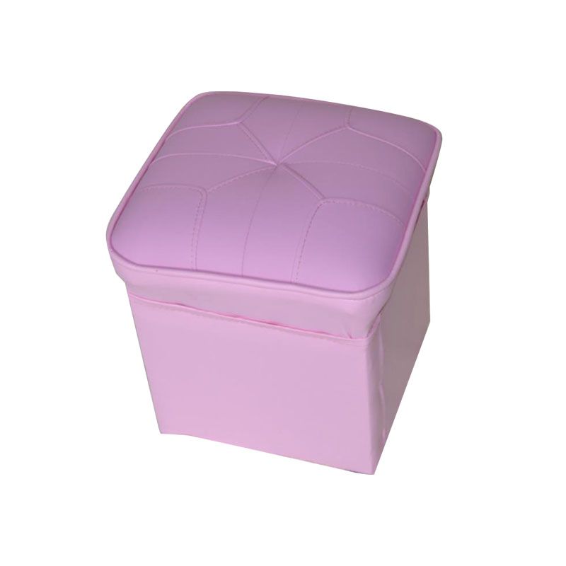 Mid-Century Modern Pouf Ottoman Faux Leather Upholstered Solid Color Square Ottoman Clearhalo 'furn' 'furn_ottomans_poufs' 'Furniture' 'Living Room Furniture' 'Ottomans & Poufs' 'ottomans_poufs' 1200x1200_03c81628-c131-40d9-bcdc-1b13e086ad5d