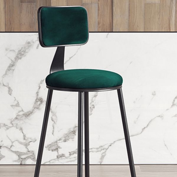 Contemporary Style Barstool Round Low Back Bar Stool with Black Frame Clearhalo 'Bar Furniture' 'Bar Stools' 'bar_stools' 'furn' 'furn_bar_stools' 'Furniture' 'Kitchen & Dining Furniture' 1200x1200_03c8d62f-06a9-439f-b86c-f5ef0e984a6d