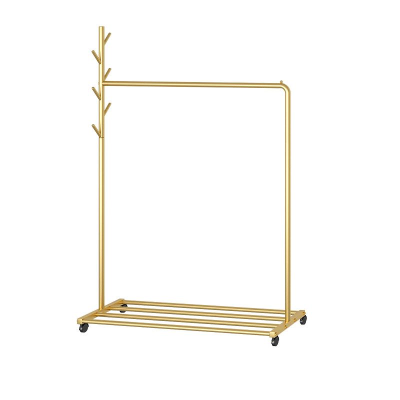 Estante de metal contemporáneo estante para colgar y ganchos