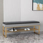 Modern Entryway Bench Cushioned Rectangle Metal Seating Bench Clearhalo 'Benches' 'Chairs & Seating' 'furn' 'furn_benches' 'Furniture' 'Living Room Furniture' 1200x1200_03c9467a-b91f-44cd-b07f-db54048a9682