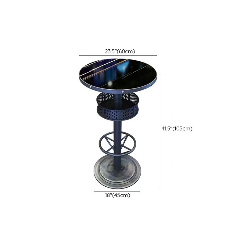 Industrial Style Bistro Bar Table Metal Base Bar Table for Bar Clearhalo 'Bar Furniture' 'Bar Tables' 'bar_tables' 'furn' 'furn_bar_tables' 'Furniture' 'Kitchen & Dining Furniture' 1200x1200_03c9e3b8-cf76-450b-b78d-3f939b0f51e7