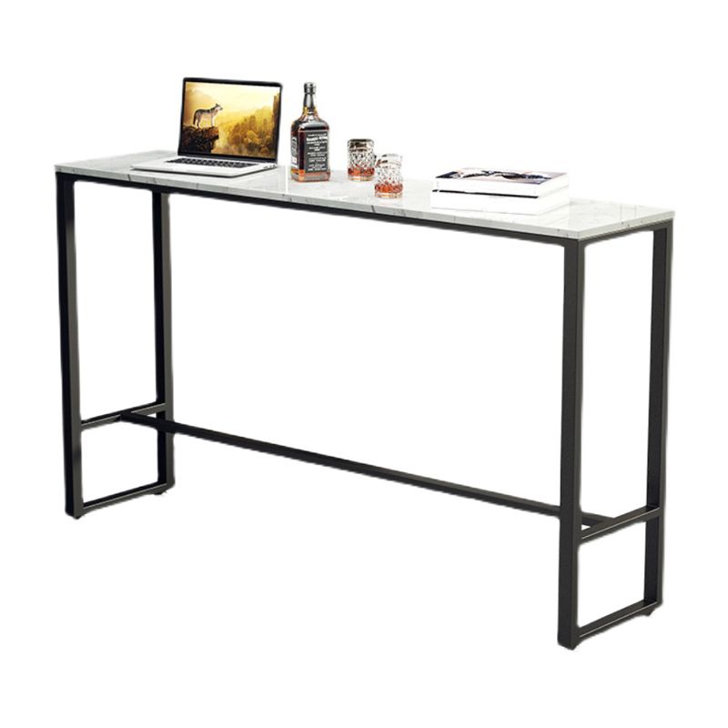 Marble Counter Height Table with Rectangle Table Top Trestle Table - 41.3" H Clearhalo 'Bar Furniture' 'Bar Tables' 'bar_tables' 'furn' 'furn_bar_tables' 'Furniture' 'furniture_bar_tables' 'Kitchen & Dining Furniture' 1200x1200_03d0dfeb-a349-4cd7-9d54-3506d3466170