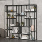 Antique Finish Shelf Bookcase Metal Etagere Bookshelf with Shelves