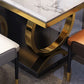 Luxury Marble Dining Table for Restaurant Rectangle Table With Gold Metal Pedestal Clearhalo ' dining_table' 'Dining Tables & Seating' 'Dining Tables' 'furn' 'furn_dining_table' 'Furniture' 'furniture_dining_table' 'Kitchen & Dining Furniture' 'kitchen&dining_furn' 'kitchen' 'kitchen_dining_table' 1200x1200_03d221ff-1f4f-4c56-bdc6-dae17e9d75d6