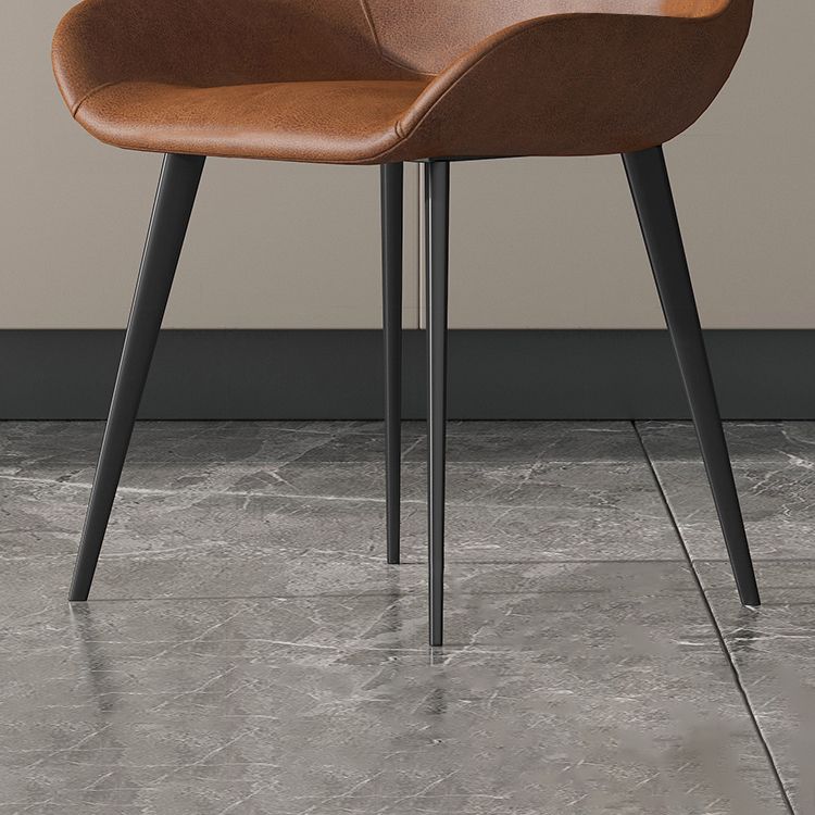 Metal Industrial Dining Room Chair Metallic Finish Parsons Dining Chair Clearhalo ' kitchen&dining_furn' 'Dining Chairs' 'Dining Tables & Seating' 'dining_chair' 'furn' 'furn_dining_chair' 'Furniture' 'furniture_dining_chair' 'Kitchen & Dining Furniture' 'kitchen' 1200x1200_03d4bca2-a975-44f3-9b7b-76a8811788fc