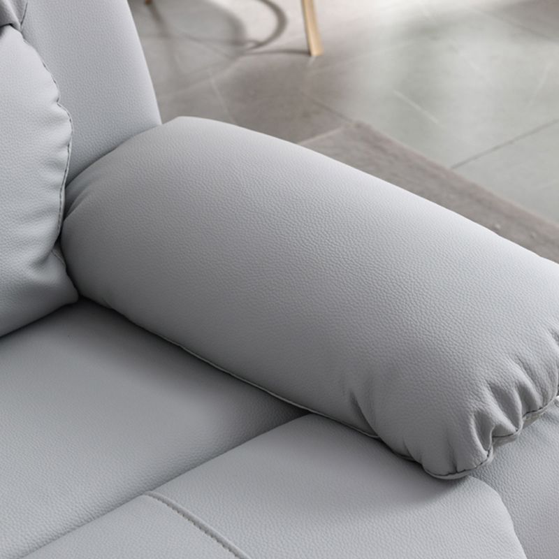 Solid Color Home Theater Recliner Bonded Leather Contemporary Chair for Home Clearhalo 'Chairs & Seating' 'furn' 'furn_recliners' 'Furniture' 'Living Room Furniture' 'Recliners' 1200x1200_03d4e89a-d145-4832-8792-275738396c9e