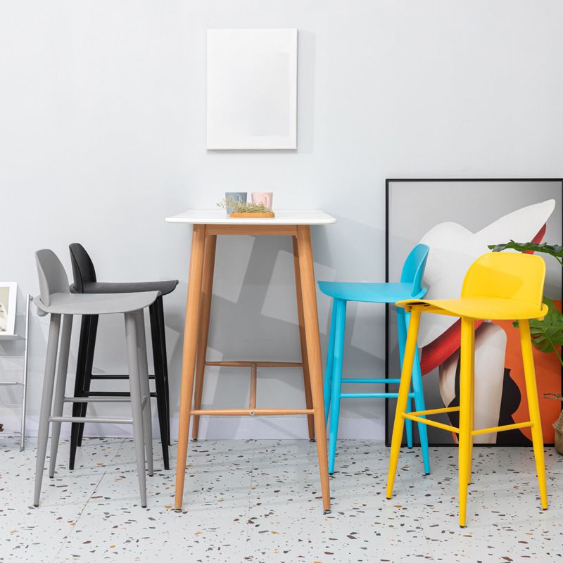 Glam Living Room Bar Height Stool Plastic Bar Stool with Iron Legs Clearhalo 'Bar Furniture' 'Bar Stools' 'bar_stools' 'furn' 'furn_bar_stools' 'Furniture' 'Kitchen & Dining Furniture' 1200x1200_03d51546-97a1-445f-bba2-72b817ca236e