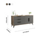 Console TV in legno contemporanea da 16 "D Wooden Console chiusa TV stand con 3-cassetto