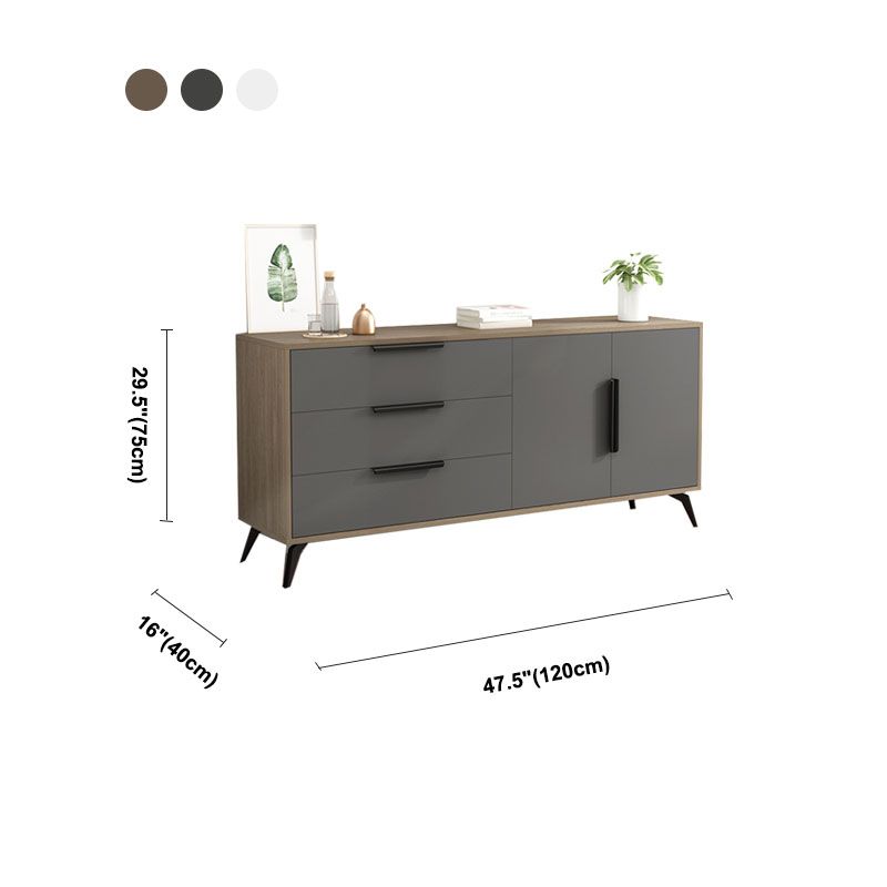 Console TV in legno contemporanea da 16 "D Wooden Console chiusa TV stand con 3-cassetto