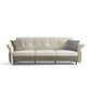 Cushions Flared Arm Seating Contemporary Sofa Faux Leather Stain Resistant