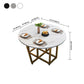 Modern Style Dining Table Sintered Stone Drop-Leaf Dining Table with Gold Frame Clearhalo ' dining_table' 'Dining Tables & Seating' 'Dining Tables' 'furn' 'furn_dining_table' 'Furniture' 'furniture_dining_table' 'Kitchen & Dining Furniture' 'kitchen&dining_furn' 'kitchen' 'kitchen_dining_table' 1200x1200_03d8f2ea-fe88-4f7e-ac74-fac9065d79f5